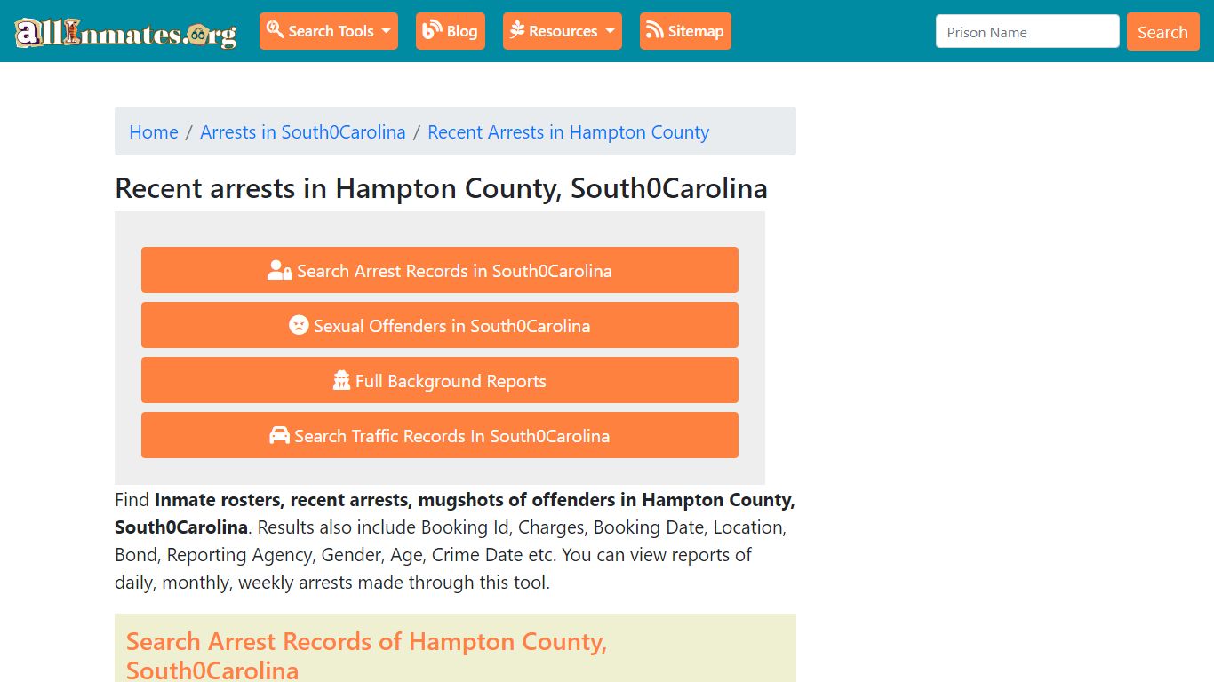 Recent arrests in Hampton County, South Carolina | Mugshots, Rosters ...